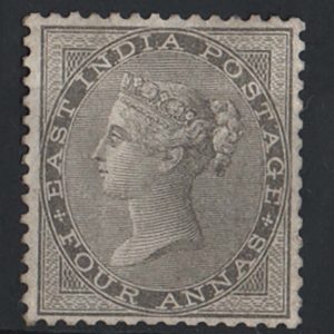 #816 India 1856 4a grey-black on white paper mint no gum sg46 c£1000