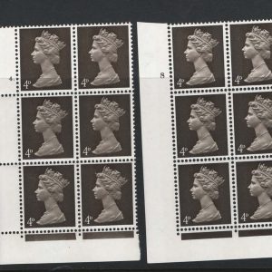 #650 GB 1967 Machin 4d Gum Arabic 2B cyl 4, 4 dot, 8, 8 dot um MCC£35 sg731