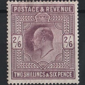 #477 GB 1902 2/6d slate-purple (chalky) sg262 Spec M49(3), small hinge