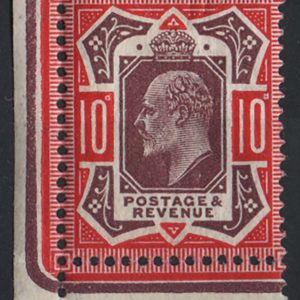 #500 GB 1911 10d deep dull purple & scarlet vf mint sg309var Spec M44(3) c£95