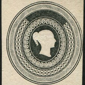 #163 GB 1839 TREASURY COMPETITION WHITING EMBOSSED ESSAY FOR STAMPING PAPER