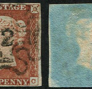 #213 GB 1841 1d red plate 35 RC Ivory Head vfu, '#2 in MX', fine upright strike
