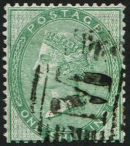 #873 Malta 1856 1s sg72vfu ‘M’ MALTA good strike on well centred copy Scarce c£350