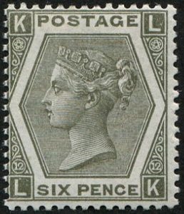 #349 GB 1872 6d Grey sg125 vf mint, lovely colour & gum. Super quality c£1900