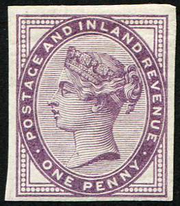 #394 GB 1881 1d lilac sg172 ‘IMPRIMATUR’ vf mint, fine four margins c£250