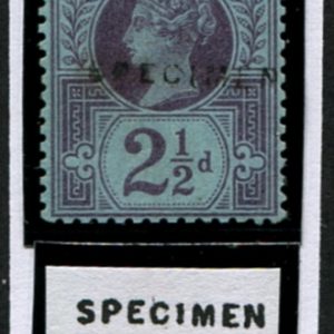 #437 GB 1887 2½d sg201 OVPT Specimen TYPE 12 um, v fresh, much scarcer than type 9