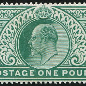 #481 GB 1902 £1 GREEN sg266 vf mint, well centred c£2000