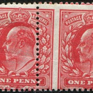 #488 GB 1911 1d sg272 DRAMATIC misperfed PAIR vf mint