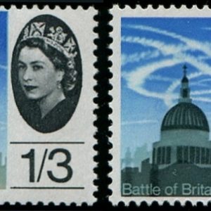 #642 GB 1965 BoB 1/3d sg678 DRAMATIC SHIFT of deep GREY to left buildings