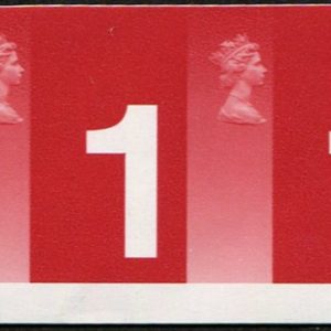 #703 GB 2002 Machin: DISABILITY ESSAY unissued Machin trial 1st in red IMPERF PAIR