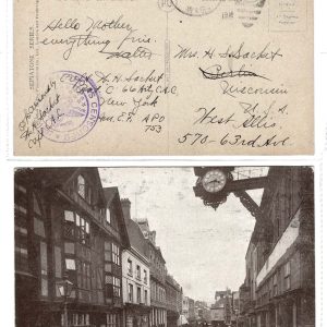 #981 USA 1918 Fine PPC of Winchester US Officers Mail censored from NY to Berlin, Wisconsin