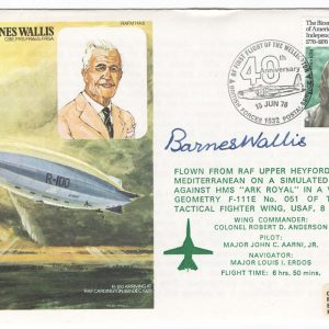#713 GB 1976 RAF Museum HA6 cover signed Barnes Wallis, Dambusters cancel