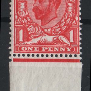 #497 GB 1911 1d die 1b carmine-red Spec N8(6) um sg329var c£20