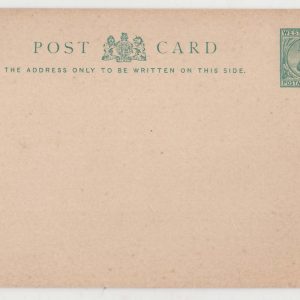 #986 Western Australia 1890 3d blue-green/buff swan postal card vf unused HG4 c$55 in 1984!