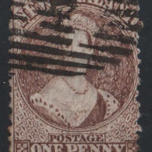 #915 New Zealand 1871 Chalon head wmk large star 1d brown, perf 12½ sg132a, fu c£60
