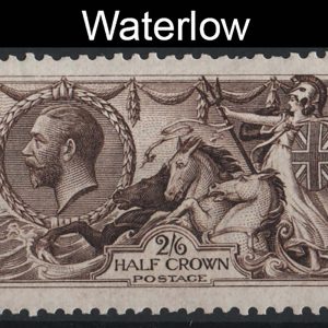 #536 GB 1913 Waterlow 2/6d sepia-brown seahorse um sg400, short  perfs c£600