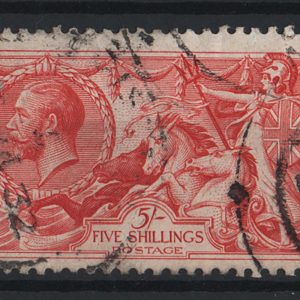 #554 GB 1918 Bradbury 5s vgu sg416, full perfs, well centred c£95
