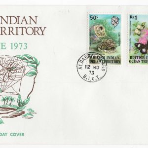 #060 British Indian Ocean 1973 Wildlife FDC, scarcer ALDABRA Island cds