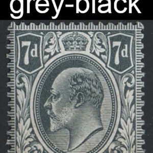 #459 GB 1902 7d deep grey-black, sg249a um c£150