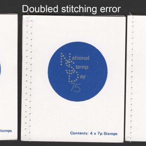 #712 GB 1975 Architecture 7p National Stamp Day perfin booklet