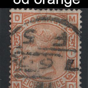 #392 GB 1876 8d orange sg156 fu