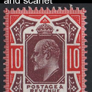 #491 GB 1911 10d dull reddish-purple & scarlet vf mint sg310 c£100