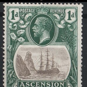 #019 Ascension 1924 1d with the Torn Flag variety mint, perf as scan sg11b c£150
