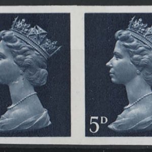 #684 GB 1967 Machin 5d imperf pair um sg735c c£350