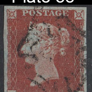 #169 GB 1841 1d red plate 38 KE vfu 4 large margins sg8 c£100