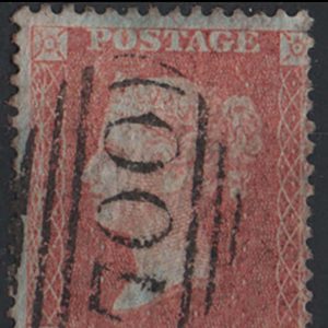 #272 GB 1854 1d large crown perf 14 blued paper, plate 18 KK vfu sg29var Spec C6 c£200