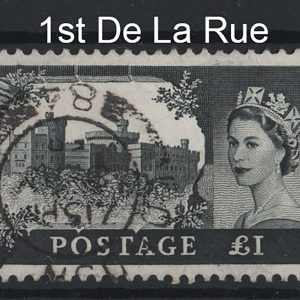 #645 GB 1958 Castles 1st De La Rue £1 vfu cds sg539a c£65