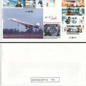 #768 GB 2003 Extreme Endeavours set on signed Concorde FDC, Centenary of Powered Flight special cancel