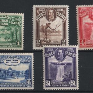 #056 British Guiana 1931 Centenary set of 5 vf mint sg283-287