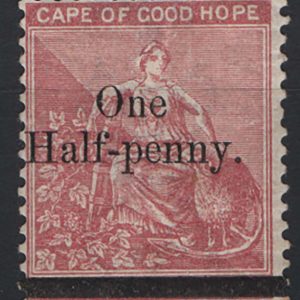 #101 Cape of Good Hope 1880 3 on 3d pale dull rose corner gum thin otherwise fm, fine appearance sg37 c£150