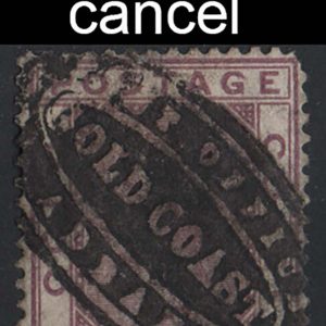#847 Gold Coast 1884 4d rosy-mauve CA wmk sg16a short corner perf, otherwise fu