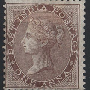 #866 India 1856 1a brown white paper fresh m/mint sg39 c£90