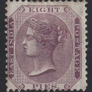 #867 India 1860 8p purple/white fresh m/mint sg52 c£90