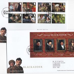 #778 GB 2023 Blackadder set & m/sheet FDCs - fine sg5021-29