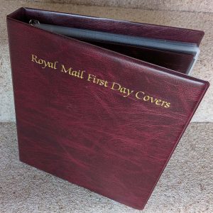 #006 Accessories Royal Mail 4-ring FDC album incl 16 double leaves