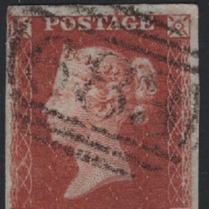#180 GB 1841 1d red plate 61 EK re-entries vfu, 4 good margins sg8 Spec BS50a c£100