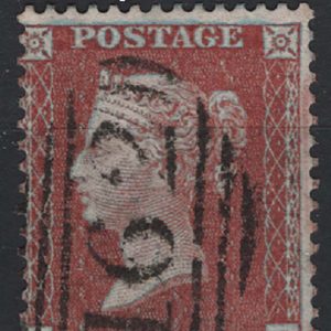 #271 GB 1854 1d LC14 alphabet II plate 17 ND vfu, neat 162 Cardiff numeral sg29var Spec C6