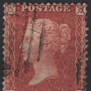 #263 GB 1854 1d LC14 alphabet III plate 23 CD fu, neat numeral sg29 Spec C8