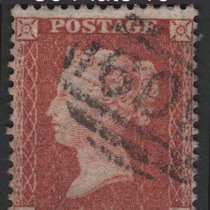 #259 GB 1854 1d red C3 small crown perf 14 die 2 plate 18 JE fu sg24 c£850