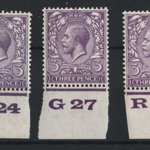 #566 GB 1924 3d Block Cypher B24, G27, R32 control singles um sg423 c£43 as mm