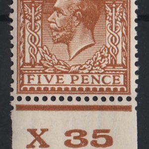 #570 GB 1924 5d Block Cypher X35 control single um sg425 c£35 as mm