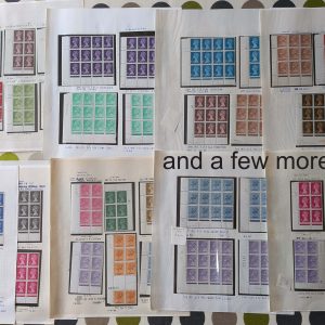 #827 GB Machin cyl blocks  67 um cyl blks mostly in fine blocks of 6 (few blks of 9 or 12) values up to 10p