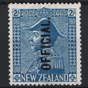 #918 New Zealand 1927 2s light blue Official fresh m/mint sgO112 c£140