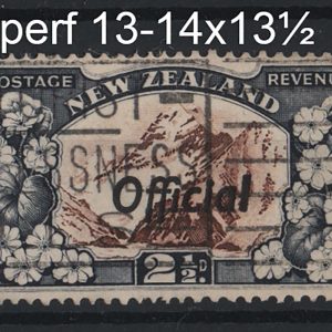#922 New Zealand 1936 2½d chocolate & slate Official perf 13-14x13½ sgO124 vgu c£80