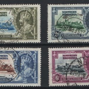 #940 Northern Rhodesia 1935 Silver Jubilee set g-fu sg18-21
