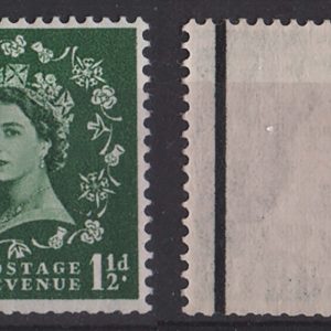 #656 GB 1958 Graphite 1½d wmk crowns upright, um dulled perfs at base sg589 c£90